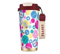 JEJEA Cute Nurse Print Stainless Steel Insulated Mugs, Double Wall Coffee Cups, Coffee Travel Mug for Home Office