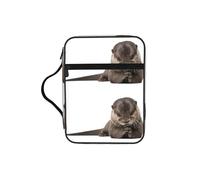 JEJEA Cute Otter Print Large Bible Cover Case for Women,Bible Bag Bible Storage Bags with Zipper Pocket and Handle