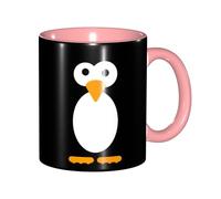 JEJEA Cute Penguin Print 11 Oz Pottery Mug, Ceramic Coffee Cups Elegant Tea Mugs with Gift Box for Women with 6 Colors