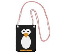 JEJEA Cute Penguin Print Crossbody Phone Bag For Women Men, Adjustable Strap Phone Purse, For Travel Shopping