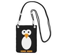 JEJEA Cute Penguin Print Crossbody Phone Bag For Women Men, Adjustable Strap Phone Purse, For Travel Shopping