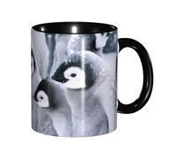 JEJEA Cute Penguin1 Print 11 Oz Pottery Mug, Ceramic Coffee Cups Elegant Tea Mugs with Gift Box for Women with 6 Colors