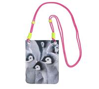JEJEA Cute Penguin1 Print Crossbody Phone Bag For Women Men, Adjustable Strap Phone Purse, For Travel Shopping