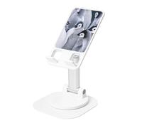 JEJEA Cute Penguin1 Print Rotating Cell Stand,Cell Phone Stand For Desk,Adjustable Phone Holder, For All Phones