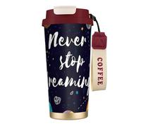 JEJEA Cute Planet Print Stainless Steel Insulated Mugs, Double Wall Coffee Cups, Coffee Travel Mug for Home Office