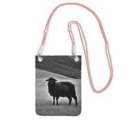 JEJEA Cute Sheep Lamb Print Crossbody Phone Bag For Women Men, Adjustable Strap Phone Purse, For Travel Shopping