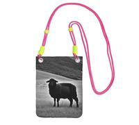 JEJEA Cute Sheep Lamb Print Crossbody Phone Bag For Women Men, Adjustable Strap Phone Purse, For Travel Shopping