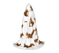 JEJEA Cute Squirrel Print Halloween Cosplay Christmas Party Outfits Hooded Wizard Robe Halloween Cloak Medieval Renaissance