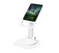 JEJEA Dark Northern Lights Print Rotating Cell Stand,Cell Phone Stand For Desk,Adjustable Phone Holder, For All Phones