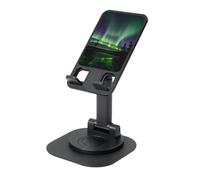 JEJEA Dark Northern Lights Print Rotating Cell Stand,Cell Phone Stand For Desk,Adjustable Phone Holder, For All Phones