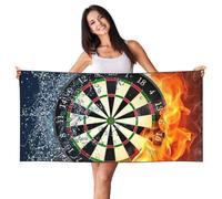 JEJEA Dart Board Print 70x140cm Beach Towel, Quick Dry Bathroom Bath Pool Swim Towels,Men Women Adults Gift