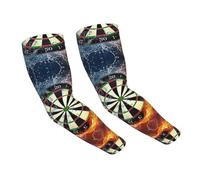 JEJEA Dart Board Print Cooling Uv Sun Protection Arm Sleeves For Men Women, Sports Compression Sleeve For Outdoor