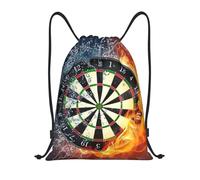 JEJEA Dart Board print Drawstring Backpack Drawstring Gym Bags Draw String Bags Backpack for Swimming, Beach