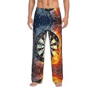 JEJEA Dart Board print Mens Pajama Pants, Warm Lounge Pj Bottoms for Men with Pockets Drawstring Comfortable