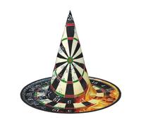 JEJEA Dart Board Print Women'S Large Witch Hat Witch Hat Witches Hats Halloween Cosplay Party Accessory