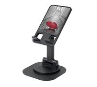 JEJEA Eiffel Tower Paris Street Red Umbrella Print Rotating Cell Stand,Cell Phone Stand For Desk,Adjustable Phone Holder, For All Phones