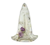 JEJEA Eiffel Tower1 Print Halloween Cosplay Christmas Party Outfits Hooded Wizard Robe Halloween Cloak Medieval Renaissance