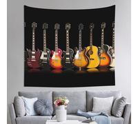 JEJEA Electric Guitar Print Large Tapestry For Bedroom 152 * 130 Cm, Wall Hanging Art Blanket Decor For Room Backdrop Decor