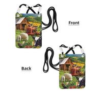 JEJEA Farm Animals Print Crossbody Phone Bag For Women Men, Adjustable Strap Phone Purse, For Travel Shopping