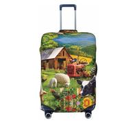 JEJEA Farm Animals Print Suitcase Cover Protector Travel Luggage Cover Suitcase Washable Baggage Covers Anti-Scratch