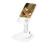 JEJEA Farm Chickens Print Rotating Cell Stand,Cell Phone Stand For Desk,Adjustable Phone Holder, For All Phones
