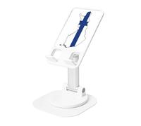JEJEA Finnish Flag Map Print Rotating Cell Stand,Cell Phone Stand For Desk,Adjustable Phone Holder, For All Phones