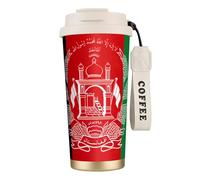 JEJEA Flag of Afghanistan Print Stainless Steel Insulated Mugs, Double Wall Coffee Cups, Coffee Travel Mug for Home Office