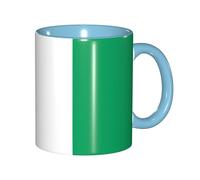 JEJEA Flag of Cote D'Ivoire Print 11 Oz Pottery Mug, Ceramic Coffee Cups Elegant Tea Mugs with Gift Box for Women with 6 Colors