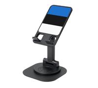 JEJEA Flag Of Estonia Print Rotating Cell Stand,Cell Phone Stand For Desk,Adjustable Phone Holder, For All Phones