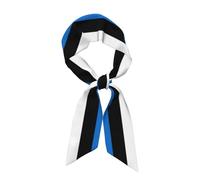 JEJEA Flag Of Estonia Print Silky Neck Scarf, Fashion Silky Satin Headscarf For Women, Lightweight Silk Graceful Scarfs