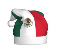 JEJEA Flag Of Mexico Print Gorros De Navidad Para Adultos, Santa Hats For Funny, Novelty Christmas Hats, For Xmas Party