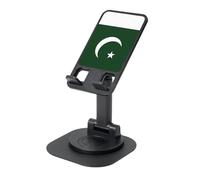 JEJEA Flag Of Pakistan Print Rotating Cell Stand,Cell Phone Stand For Desk,Adjustable Phone Holder, For All Phones