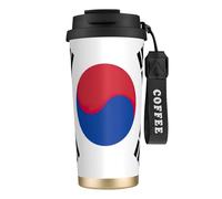 JEJEA Flag of Republic of Korea Print Stainless Steel Insulated Mugs, Double Wall Coffee Cups, Coffee Travel Mug for Home Office