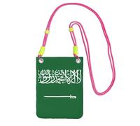 JEJEA Flag Of Saudi Arabia Print Crossbody Phone Bag For Women Men, Adjustable Strap Phone Purse, For Travel Shopping