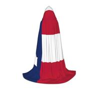 JEJEA Flag Of Texas Print Halloween Cosplay Christmas Party Outfits Hooded Wizard Robe Halloween Cloak Medieval Renaissance