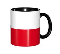 JEJEA Flag of The Czech Republic Print 11 Oz Pottery Mug, Ceramic Coffee Cups Elegant Tea Mugs with Gift Box for Women with 6 Colors