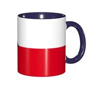 JEJEA Flag of The Czech Republic Print 11 Oz Pottery Mug, Ceramic Coffee Cups Elegant Tea Mugs with Gift Box for Women with 6 Colors