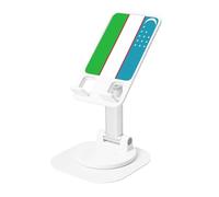 JEJEA Flag Of The Republic Of Uzbekistan Print Rotating Cell Stand,Cell Phone Stand For Desk,Adjustable Phone Holder, For All Phones