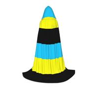 JEJEA Flag Of The Sultanate Of Burongan Print Halloween Cosplay Christmas Party Outfits Hooded Wizard Robe Halloween Cloak Medieval Renaissance