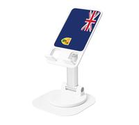 JEJEA Flag Of The Turks And Caicos Islands Print Rotating Cell Stand,Cell Phone Stand For Desk,Adjustable Phone Holder, For All Phones