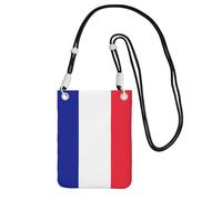 JEJEA French Flag Print Crossbody Phone Bag For Women Men, Adjustable Strap Phone Purse, For Travel Shopping