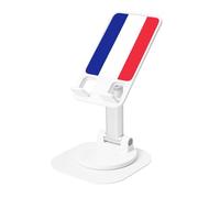 JEJEA French Flag Print Rotating Cell Stand,Cell Phone Stand For Desk,Adjustable Phone Holder, For All Phones