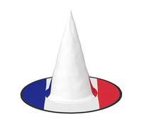 JEJEA French Flag Print Women'S Large Witch Hat Witch Hat Witches Hats Halloween Cosplay Party Accessory