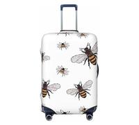 JEJEA Funny Bees Print Suitcase Cover Protector Travel Luggage Cover Suitcase Washable Baggage Covers Anti-Scratch