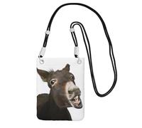 JEJEA Funny Donkey Print Crossbody Phone Bag For Women Men, Adjustable Strap Phone Purse, For Travel Shopping