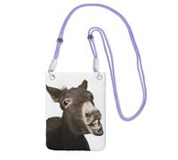 JEJEA Funny Donkey Print Crossbody Phone Bag For Women Men, Adjustable Strap Phone Purse, For Travel Shopping