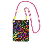 JEJEA Gay Pride Rainbow Print Crossbody Phone Bag For Women Men, Adjustable Strap Phone Purse, For Travel Shopping