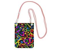 JEJEA Gay Pride Rainbow Print Crossbody Phone Bag For Women Men, Adjustable Strap Phone Purse, For Travel Shopping