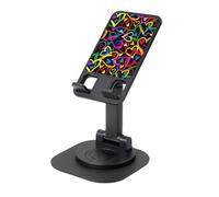 JEJEA Gay Pride Rainbow Print Rotating Cell Stand,Cell Phone Stand For Desk,Adjustable Phone Holder, For All Phones