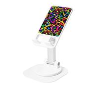JEJEA Gay Pride Rainbow Print Rotating Cell Stand,Cell Phone Stand For Desk,Adjustable Phone Holder, For All Phones